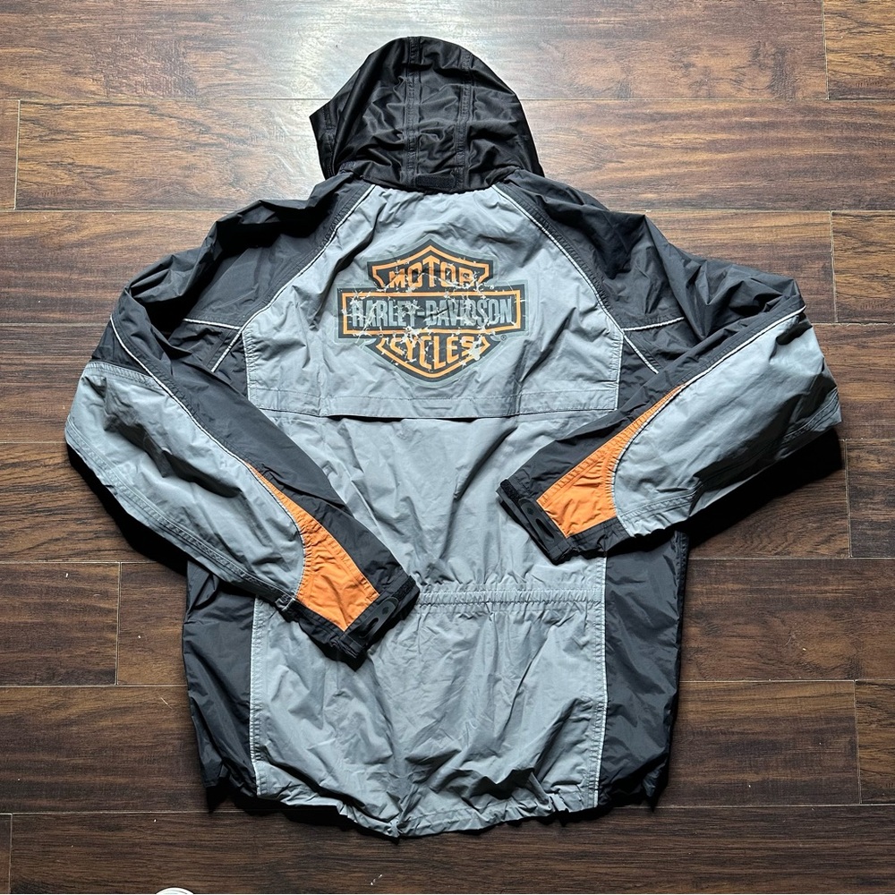 Harley-Davidson Packable Riding Rain Windbreaker Jacket Size XL